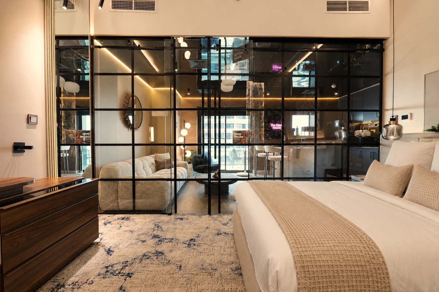 Eden Noir glass partition interior