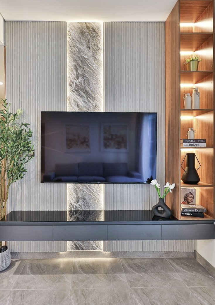 TV wall detail