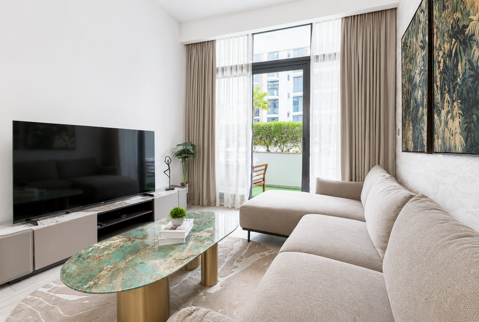 Eden Garden Maison | Designer 1BR in Meydan